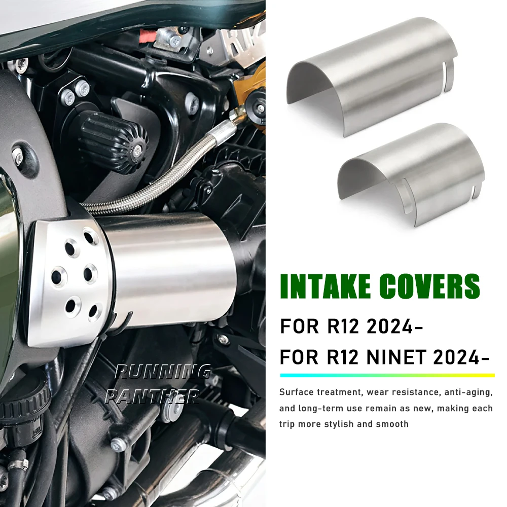 

New Motorcycle Accessories Intake Covers Fairing Decoration Guard Fit For BMW R12 NineT NINET R 12 2024 2025 Stainless Steel Air
