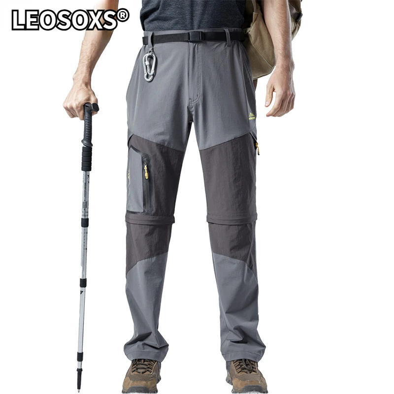 

6XL Men Outdoor Casual Climbing Pants Detachable Shorts Camping Hunting Fishing Cargo Trousers Quick Drying Breathable Pants