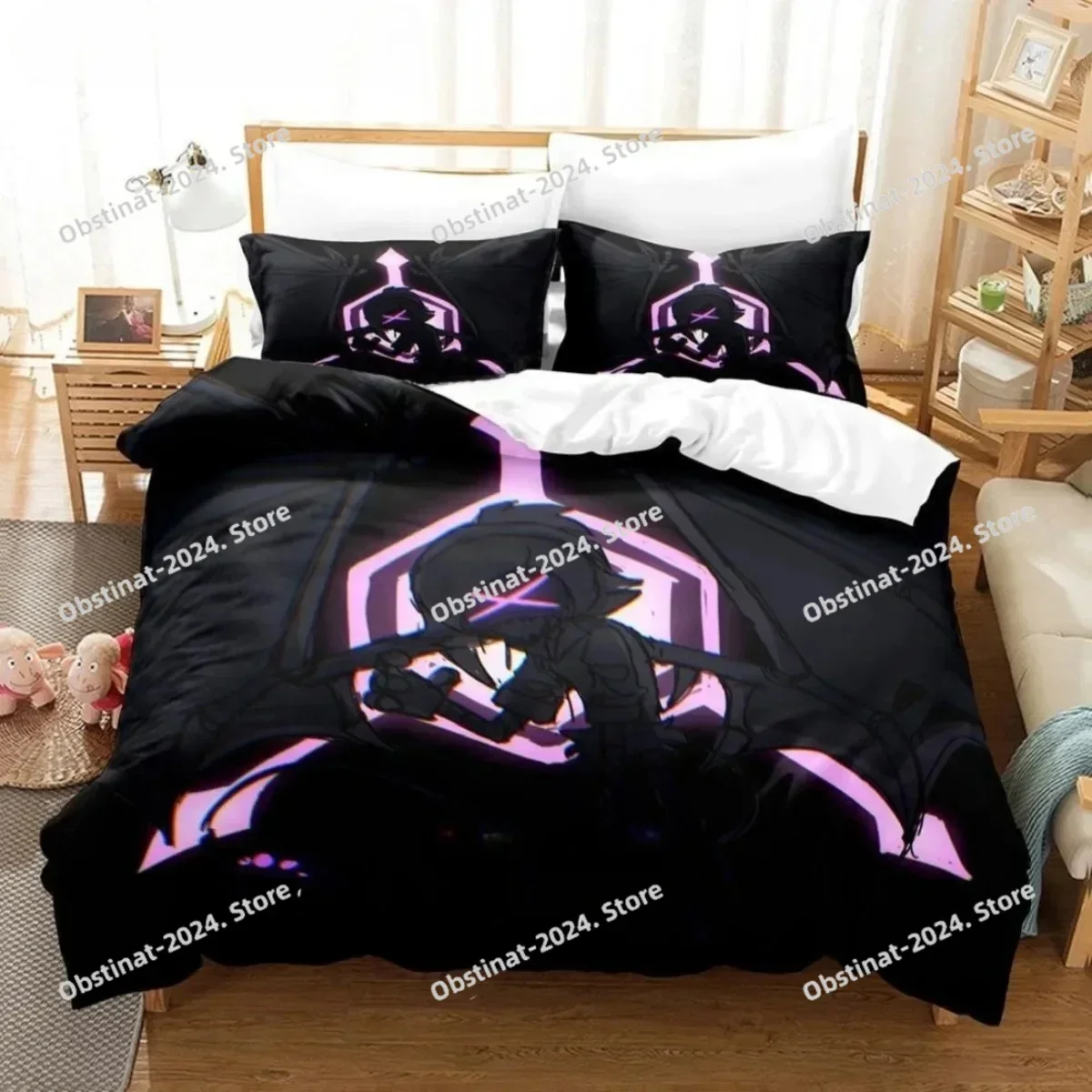 

3D Murder-Drones Bedding Set Fashion Murder-Drones Printed single Comforter Duvet Cover Pillow Case 3 Pieces Set Kids Adult Size
