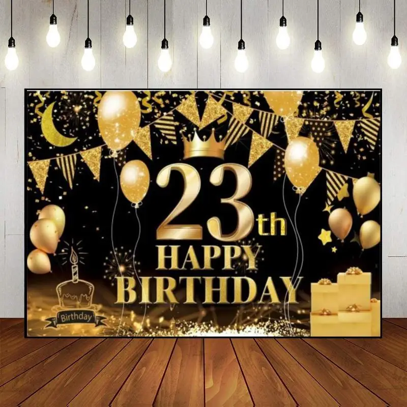 Happy 21/22/23/24/25th Birthday Girl Game Machine Background Vintage Photo Banner Newborn Photography Props Prince Red Boy Sweet