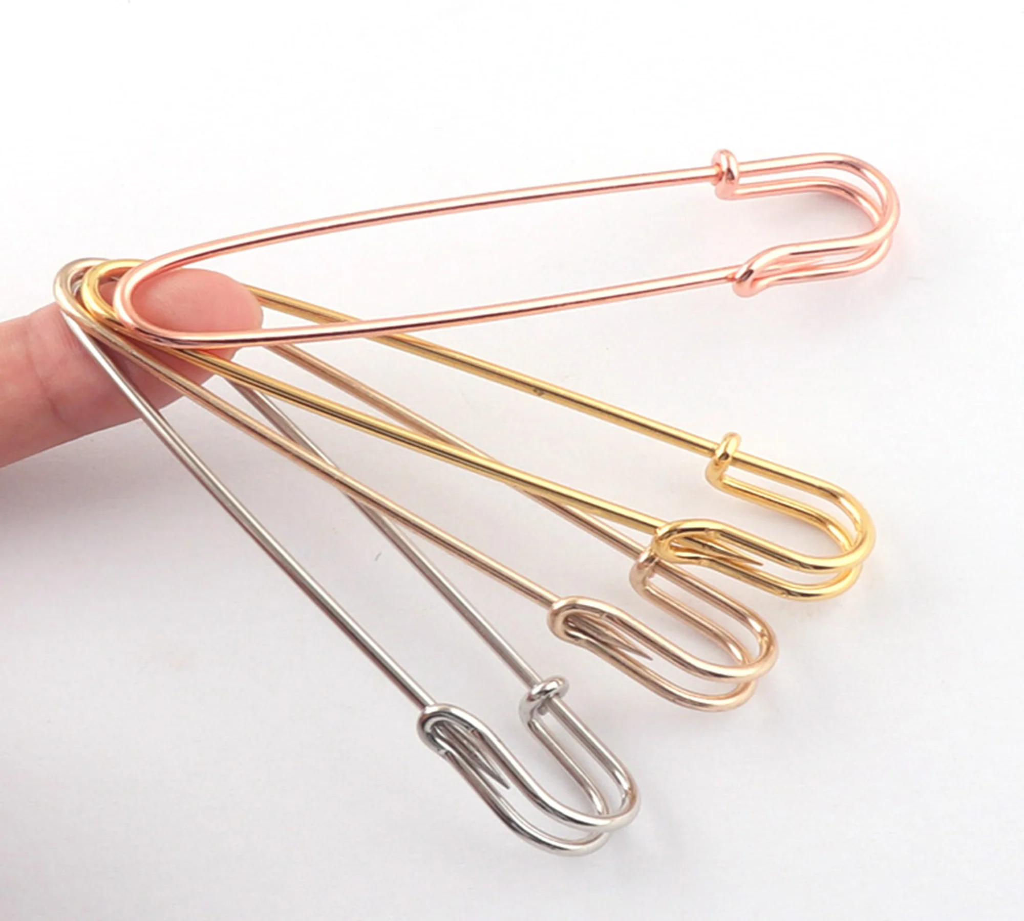 Larger Safety Pins Gold/Silver/Light gold/Rose gold Safety pins Coiless Safety Pins Kilt Pins DIY Brooches Apparel Accessories