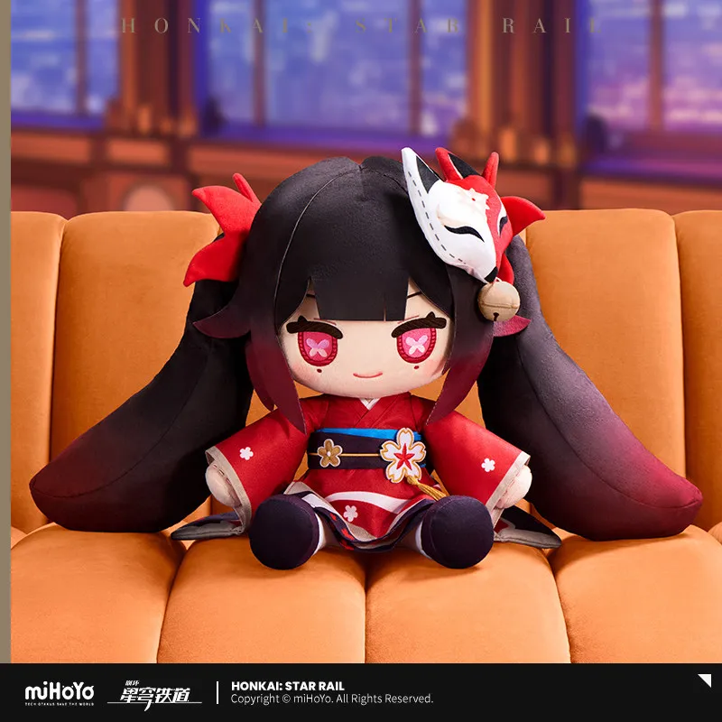 

miHoYo Official Honkai Star Rail Sparkle Cosplay Anime Cartoon Ornament sitting posture plush hug pillow Cosplay Xmas Gifts