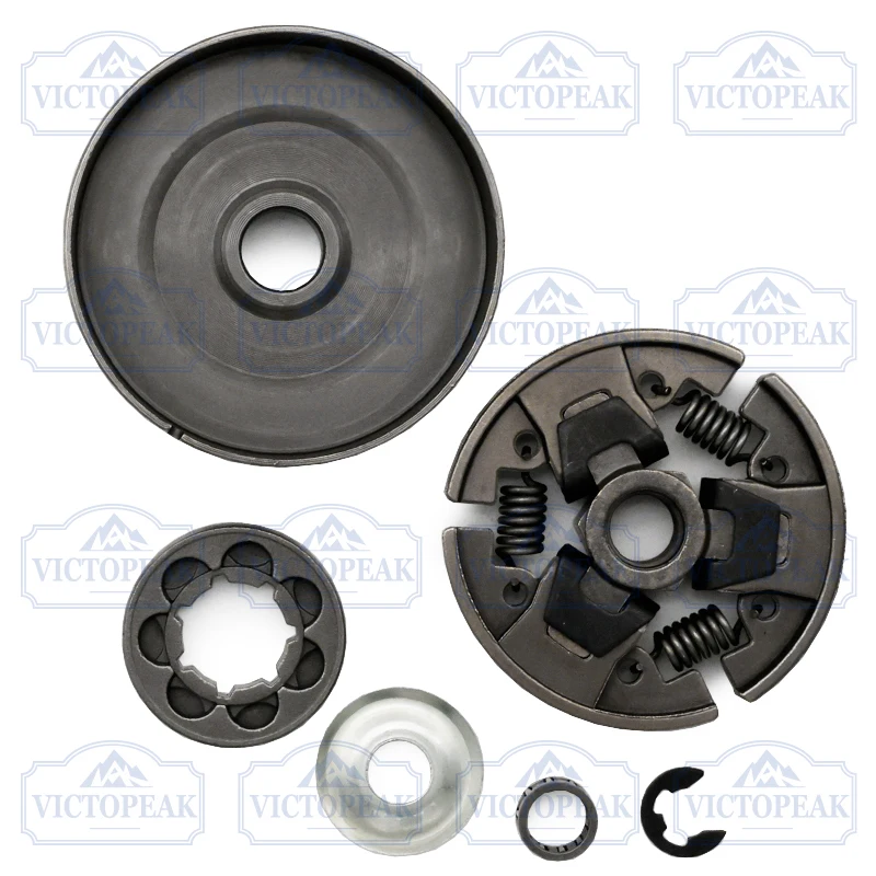 Hardened Steel Clutch Drum Rim Sprocket and Clutch Kit for Chainsaw MS170 MS180 017 018