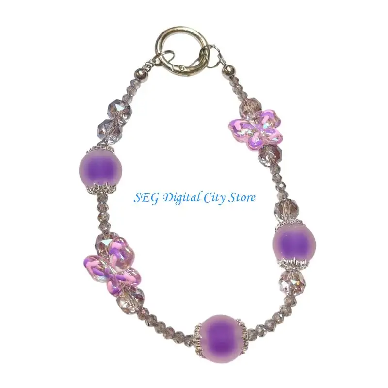 U75B Handmade Beaded Phone Chain Pendant Telephone Lanyard Cellphone Rope Bracelet Fashion Keyring Keychain For Women Jewelry