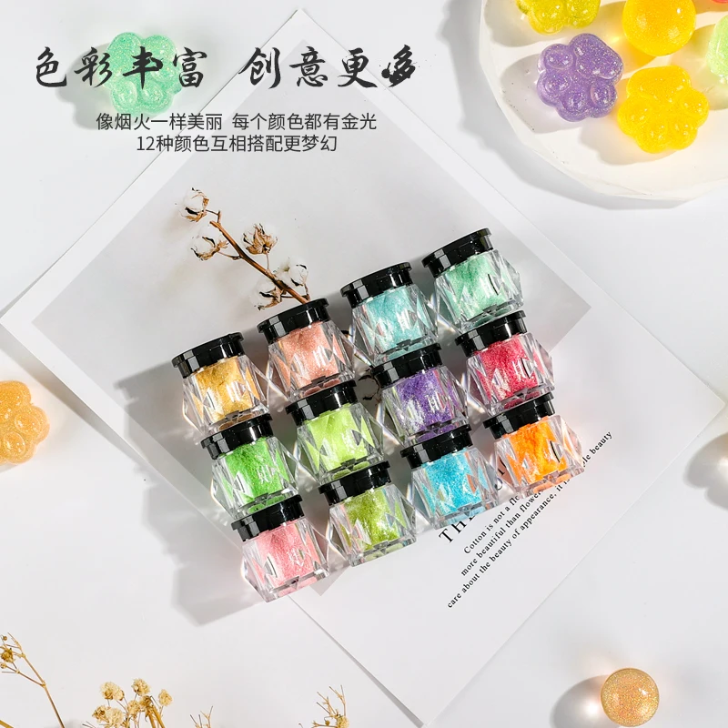 50g Unsinkable Suspension Galaxy Glitter Powder Diamond Starry Powder Ultra Fine Glitter Sequins Flakes for  Resin Filling