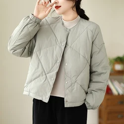 2024 Autumn Winter Jacket For Women Cotton Casual Parkas Japanese Korea Style Short Coat Tops Fashion Clothes Ladies Outerwear