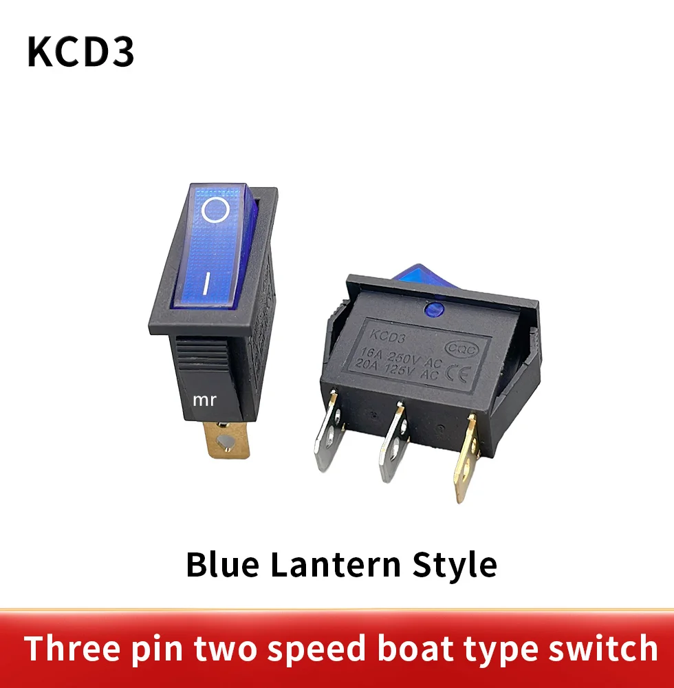 10PCS  KCD3 AC 15A 250V /20A 125V 3 Pin SPDT KCD3  Boat Rocker Switch