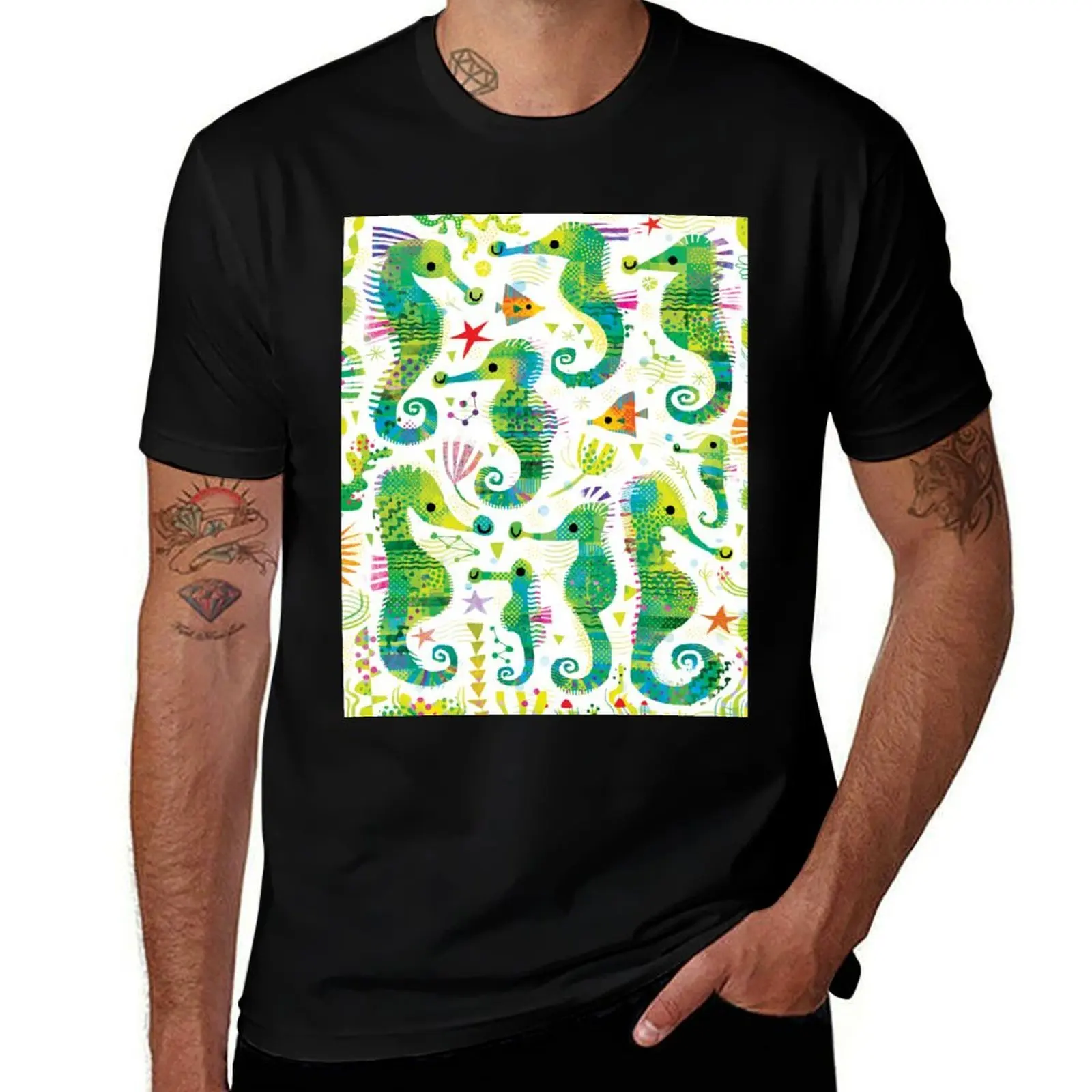 

Seahorse T-Shirt Louboutins cute tops oversized graphic tee graphic shirts mens shirts graphic tee