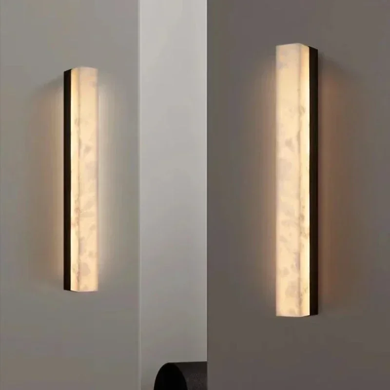 

Marble Copper Body Wall Lamp Modern Minimalist New Chinese Living Room TV Background Wall Decorative Lamp Aisle Corridor Bedroom