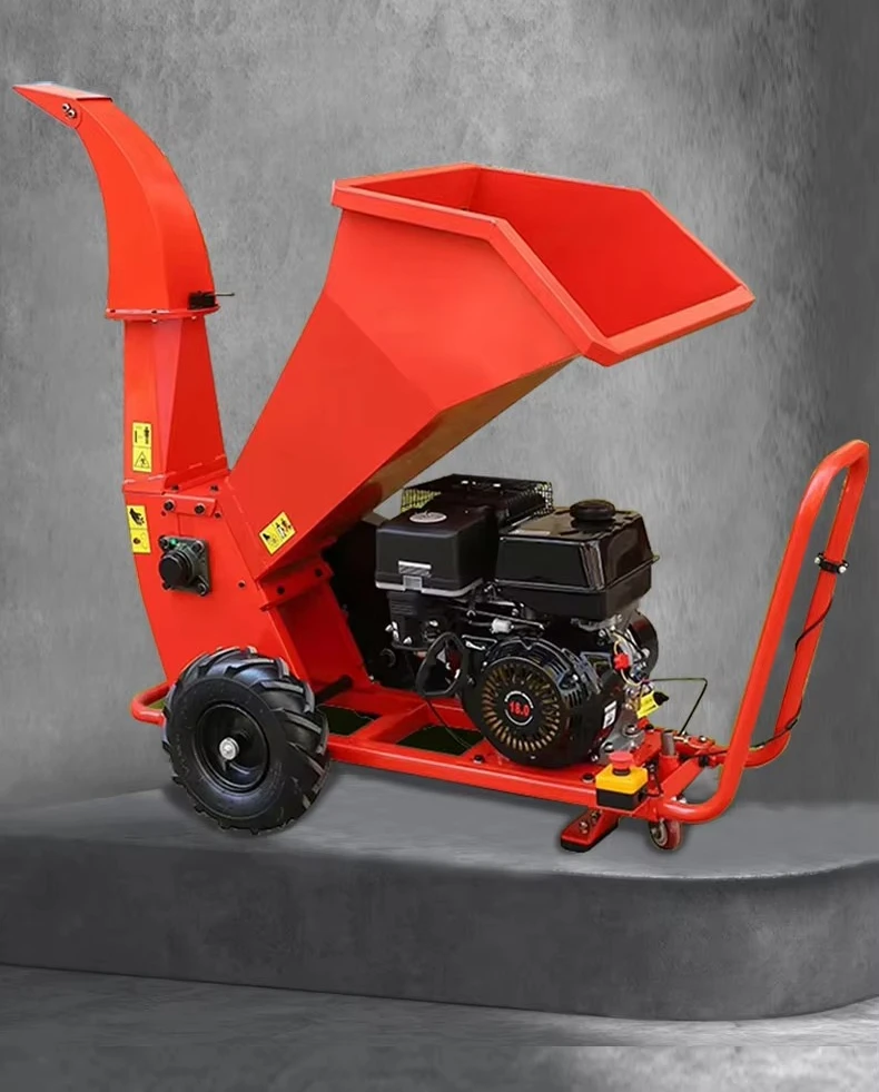 Portable Outdoor Wood Chipper, Powerful Shredder for Branches, Ideal for Garden & Orchard