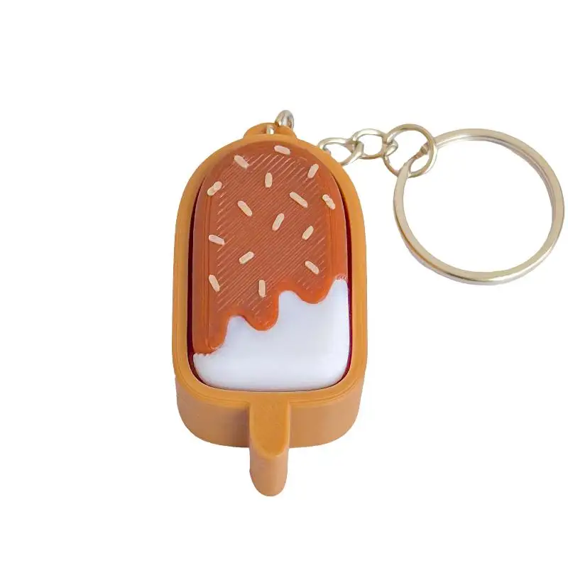 3D-gedruckter niedlicher Eiscreme-Clicker-Schlüsselanhänger Taschenanhänger Entspannungsspielzeug zur Stresslinderung, gegen Angstzustände & ADHS, Geschenk für Kinder – Detail 5