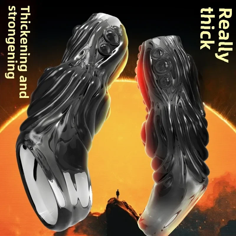 القضيب كم القضيب توسيع ملحقات الواقي الذكري تأخير القذف الجنس لعب للرجال الأزواج الكبار المنتجات السلع الحميمة #2