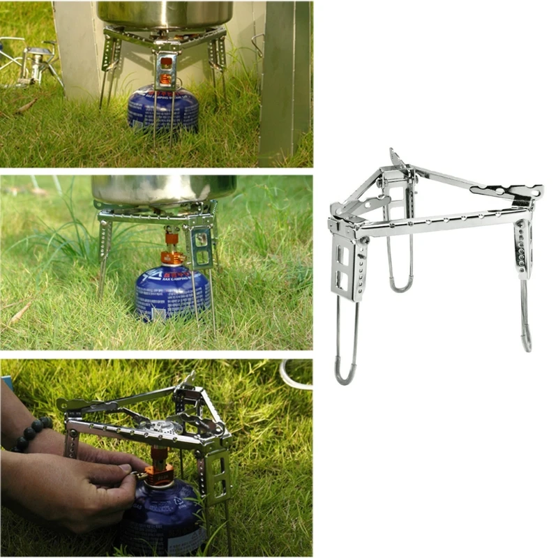 Outdoor Camping Hiking Alcohol Stove Rack Ultralight Folding Pot Burner Stand Outdoor Picnic Triangle Stand Furnace Bracket