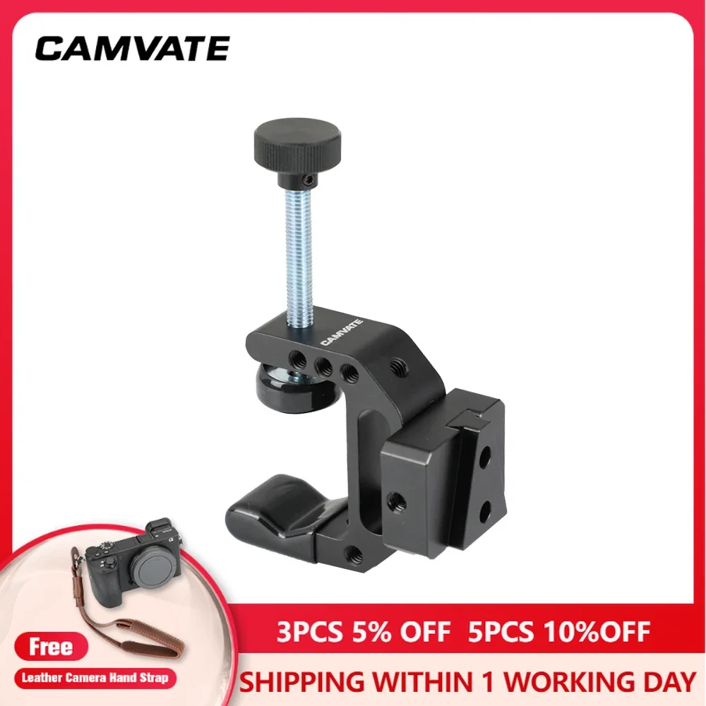 CAMVATE C-Clamp With V-Lock Quick Release Adapter & V-Lock Quick Release Plate & 1/4