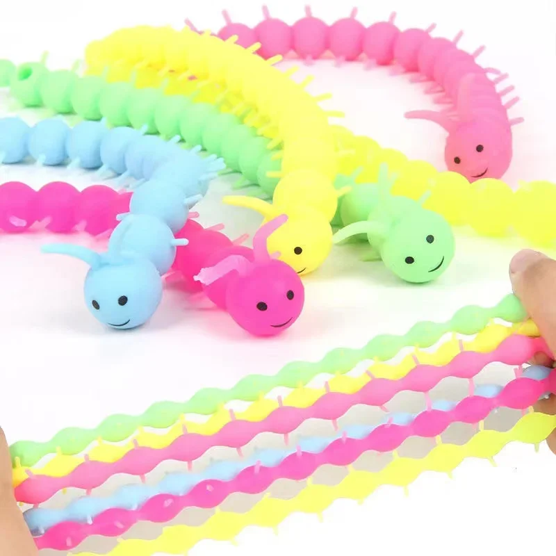 1pcs Funny Unicorn Pull Worm Noodle Fidget Toys Stretch String TPR Rope Anti Stress Toys String Stress Relief Autism Vent Toy