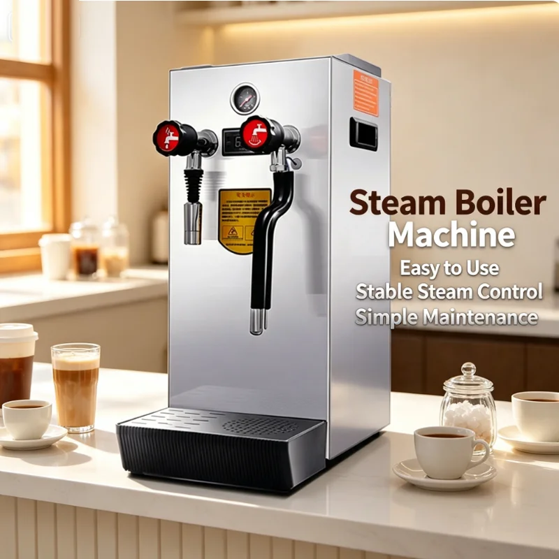 Steam Water Boiler Commercial Milk Tea Shop Steam Engine Water Boiler Automatic Milk Tea Heating Machine Milk Frother