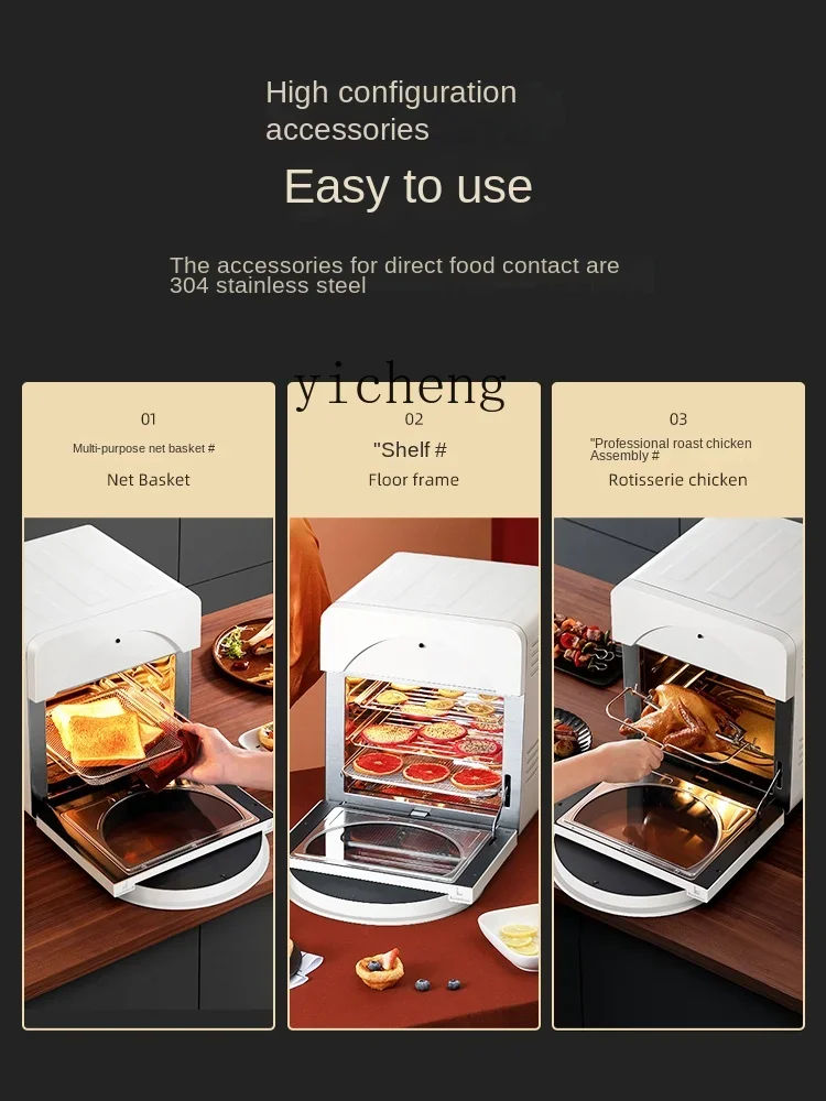 23Dual Heat Source Air Fryer Large Capacity Household Multifunctional Deep Frying Pan view 4
