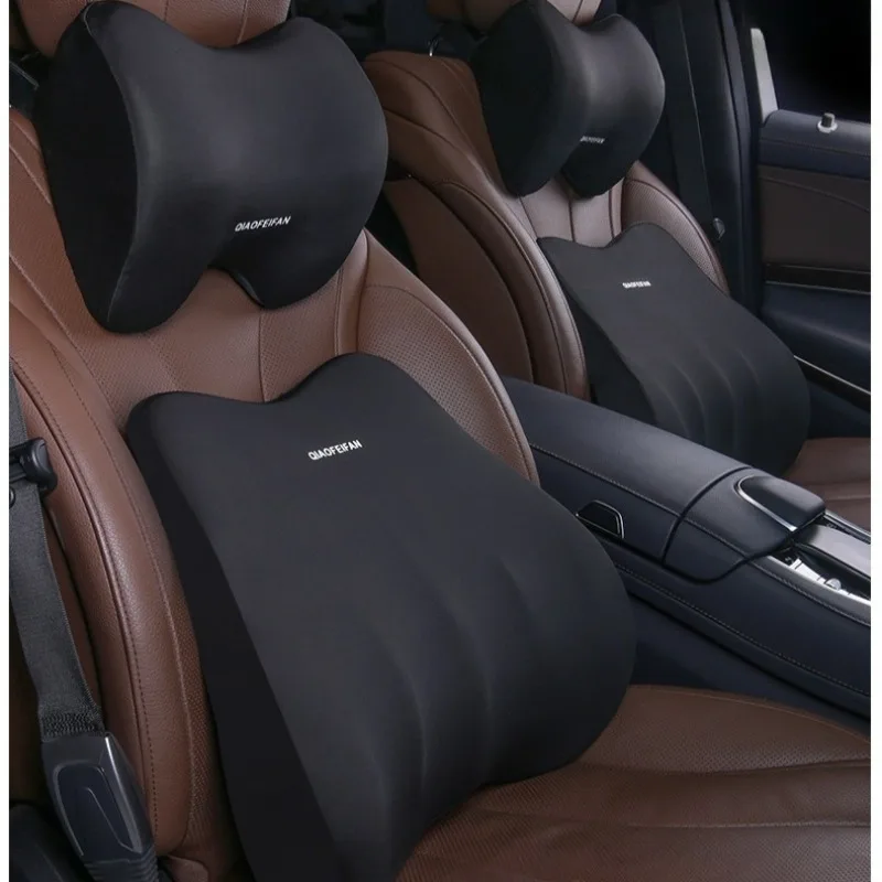Car Headrest Lumbar Support Lumbar Cushion Memory Foam Cushion Backrest Lumbar Pillow Car Comfortable Neck Pillow Car Accsesorie