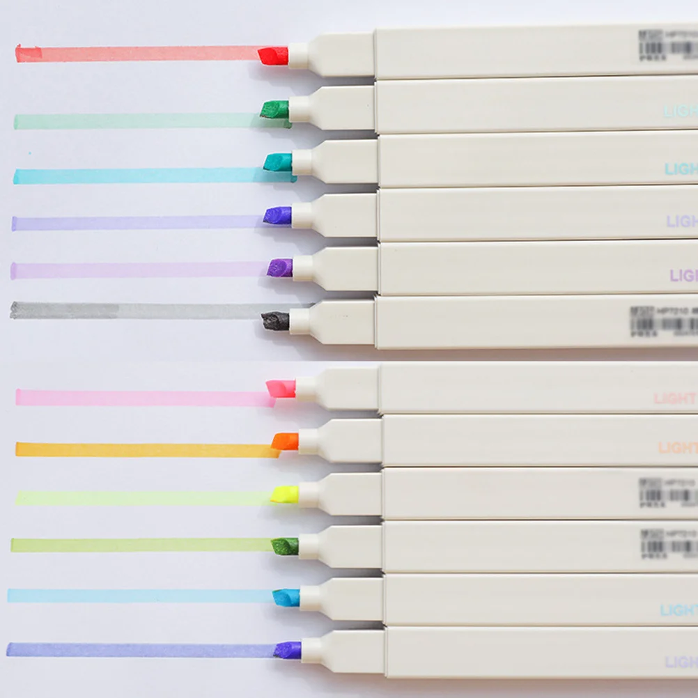 

Fluorescent Marker Pens Vivid Color Ergonomic Design Smooth Writing for School Notes DIY Planners Invitations Creative