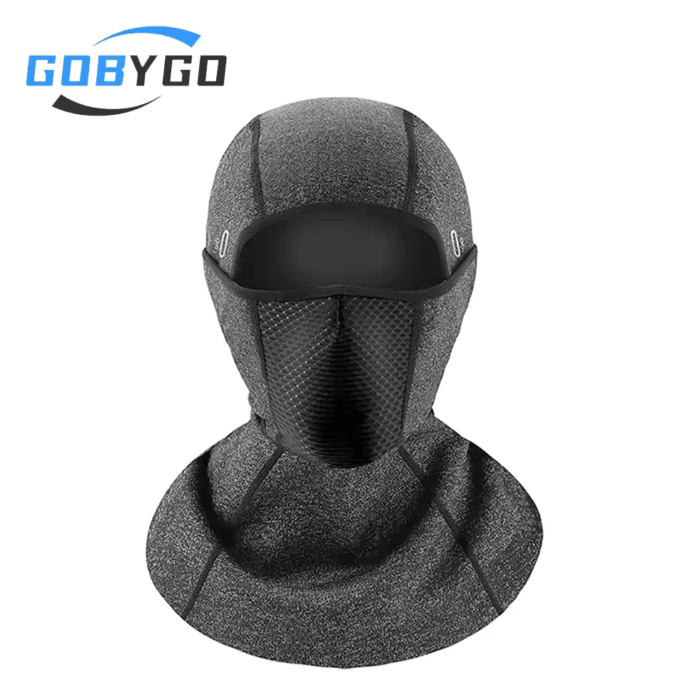 GOBYGO Cycling Balaclava Windproof Warmth Face Mask With Eyeglass Hole Outdoor Running Headwear Motorcycle Riding Bike Cap Men