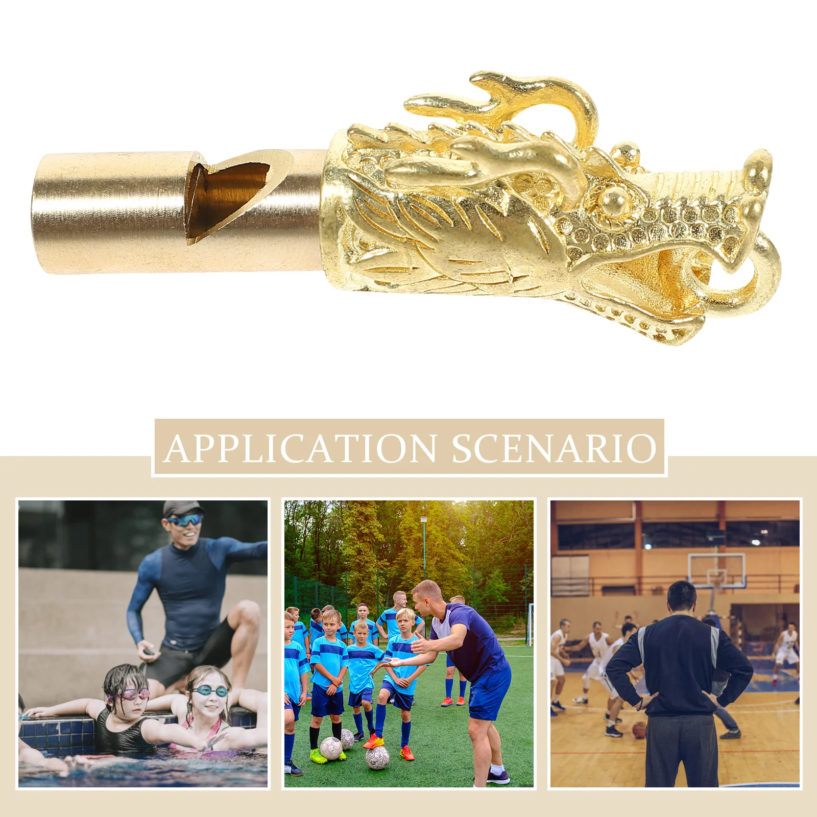 4 قطعة رأس الحيوان النحاس صافرة بصوت عال الطوارئ بقاء التخييم في الهواء الطلق التنزه ملحق صافرة الإكسسوارات في الهواء الطلق #4