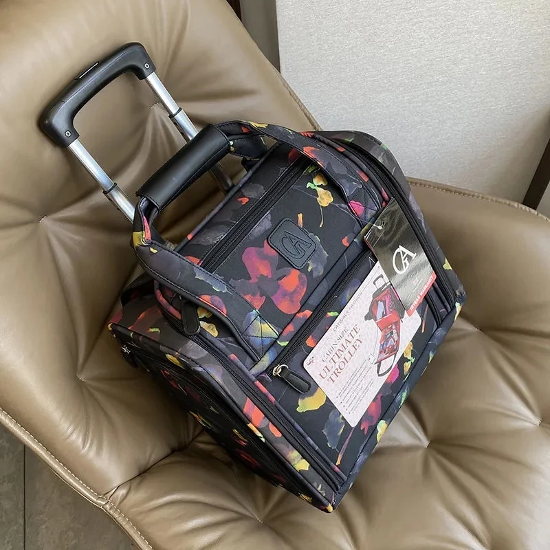 Valise à main pour femme, bagage à roulettes, taille cabine, bagage de voyage, sac à roulettes, 16 po