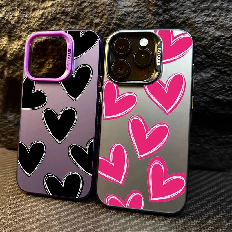 Luxury Loves Hearts Phone Case for Infinix Hot 8 9 10 12 20 30 30i Play Smart 5 6 7 8 Plus Spark 20 10 Pro Shockproof Back Cover