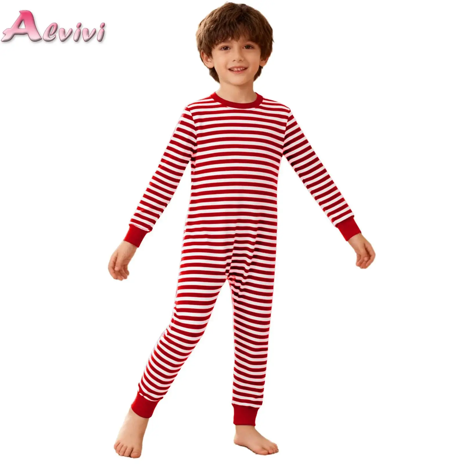 

Kid Boys Girls Special Needs Adaptive Clothing Long Sleeve Full Length Anti-Strip Leotard Back Invisible Zipper Striped Jumpsuit