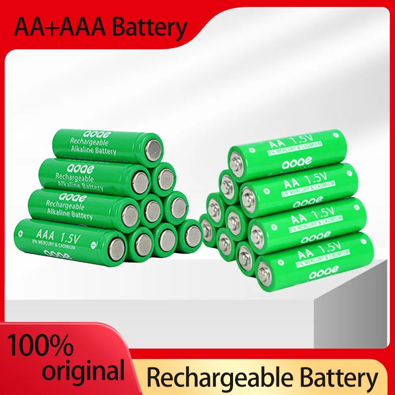 100%brand new AA 1.5V 4800mAh/1.5V AAA 3800mah rechargeable alkaline battery flashlight toy watch MP3 player replacement battery