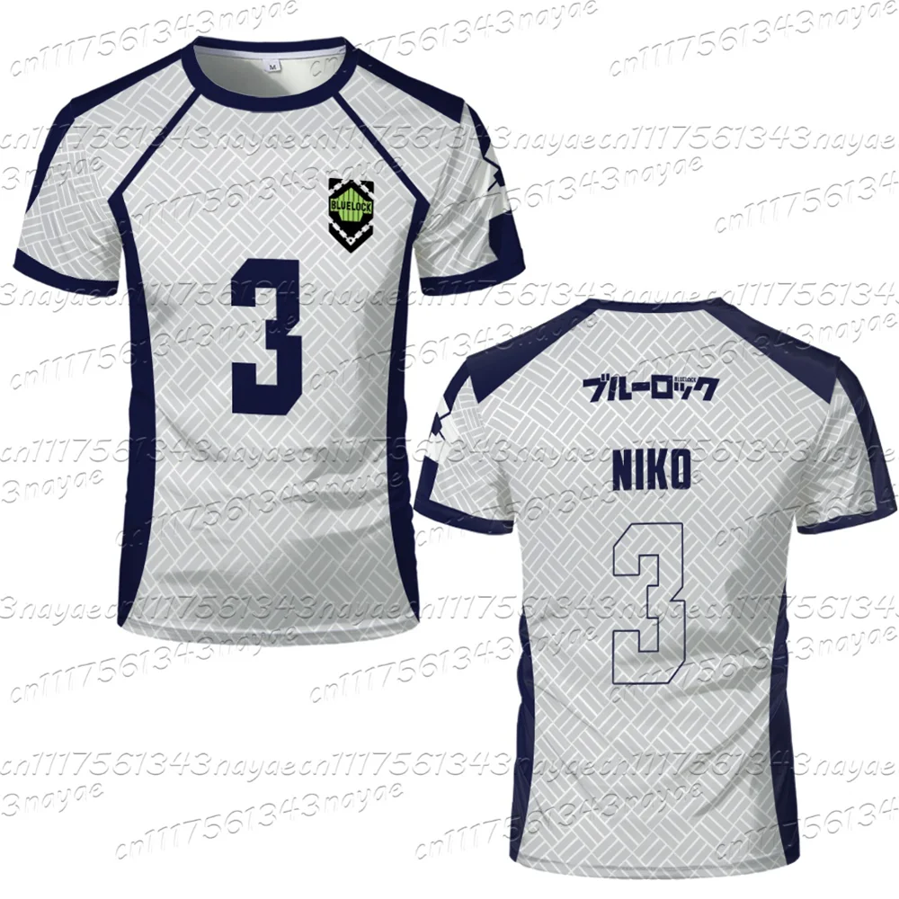 2026 Neues Herren Blue Lock Anime Fußballtrikot T-Shirt Damen Rundhals Sportoberteil Kinder Lässiges Kurzarm-T-Shirt – Detail 7