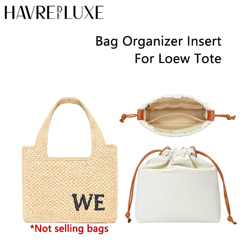 

Bag organizer insert for mini raffia bag canvas storage drawstring support insert bag charm modification bag accessories