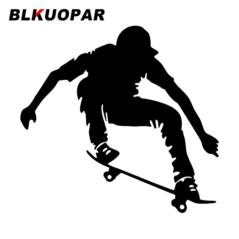 

BLKUOPAR Acrobatic Skateboarding Movements Car Stickers Fashion Sport Decal Waterproof Die Cut Laptop Bumper Car Lable