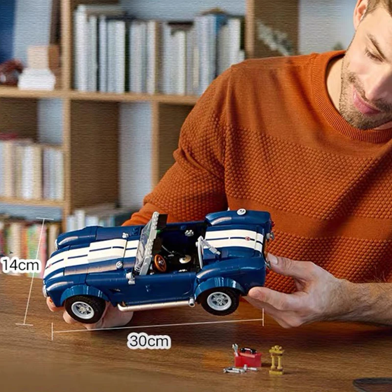 2025 نموذج سيارة لـ 10357 متوافق مع شيلبي كوبرا 427 S/C مركبات السباق اللبنات الطوب اللعب هدية لعيد الميلاد #2