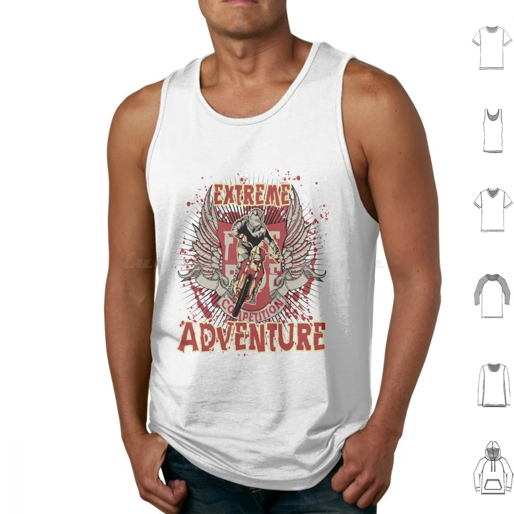 Extreme Motocross Adventure-Motorcycle Racing Tank Tops Print Cotton Motorcycle Motocross Dirt Bike Motorbike Biker