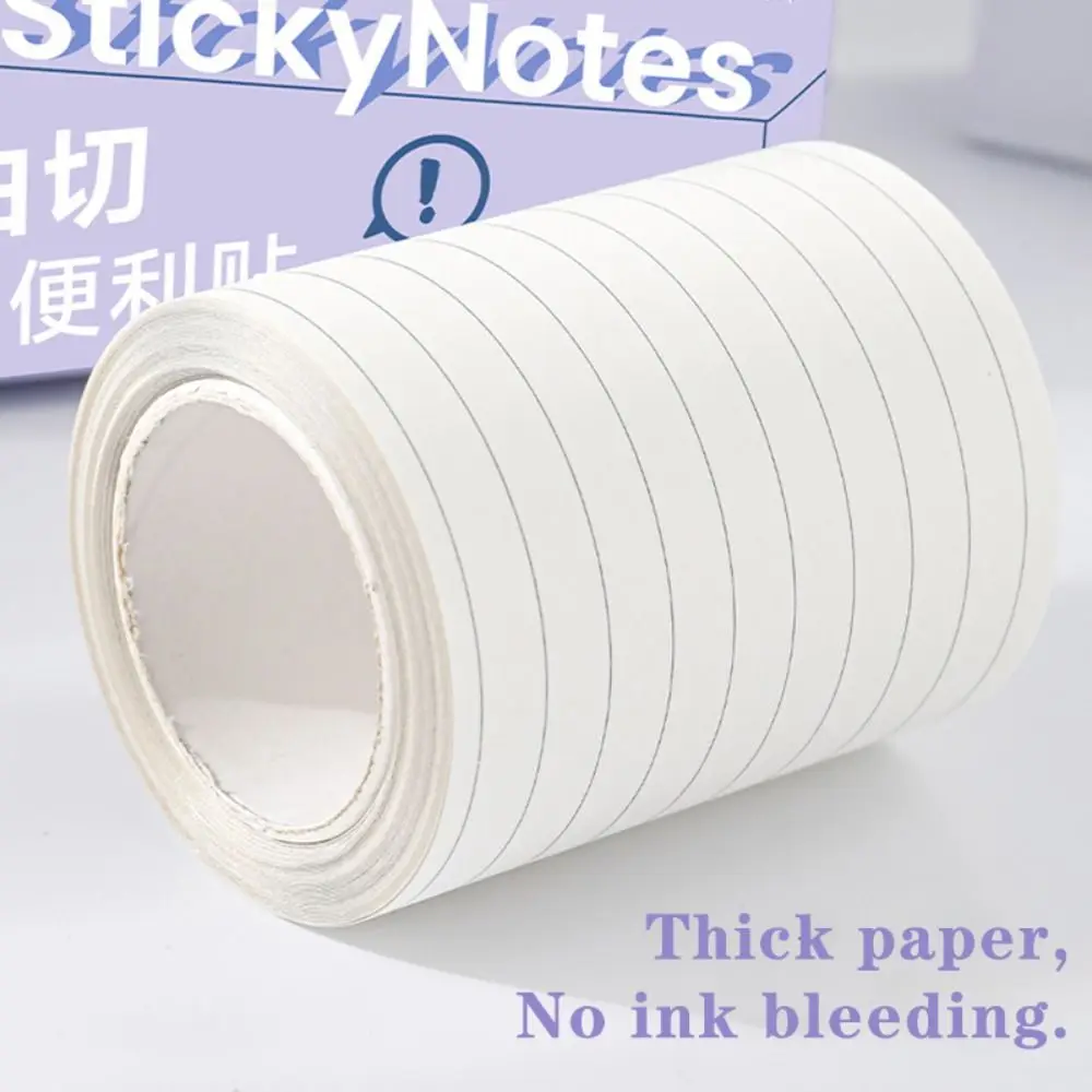 Minimalist 7M Roll Sticky Notes with Dispenser Free Cut Memo Pads Grid/Lined/Blank Self-Adhesive Notes School Office