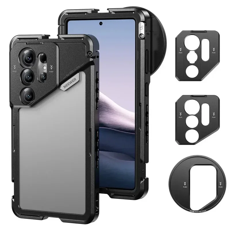 2026 PA082 Cage for SAMSUNG S25 Ultra Mobile Phone Grip with 67mm Filter/17mm/T Mount Adapters Phone Rigs