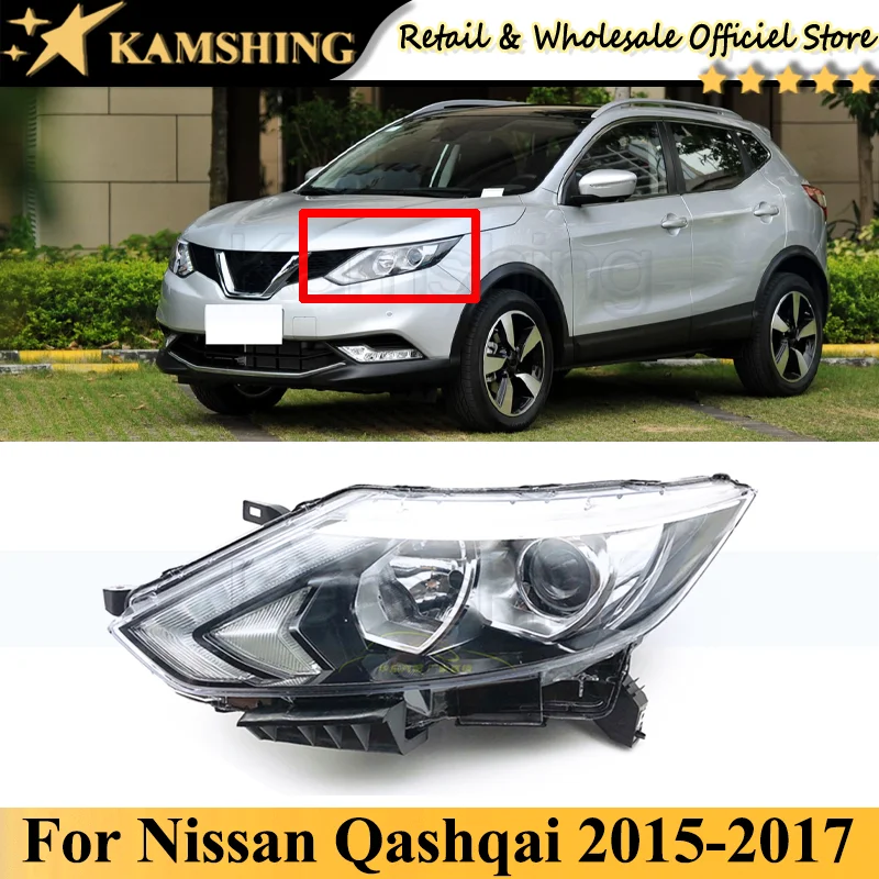 

CAPQX Front bumper head light lamp For Nissan Qashqai 2015 2016 2017 head lamp light headlamp