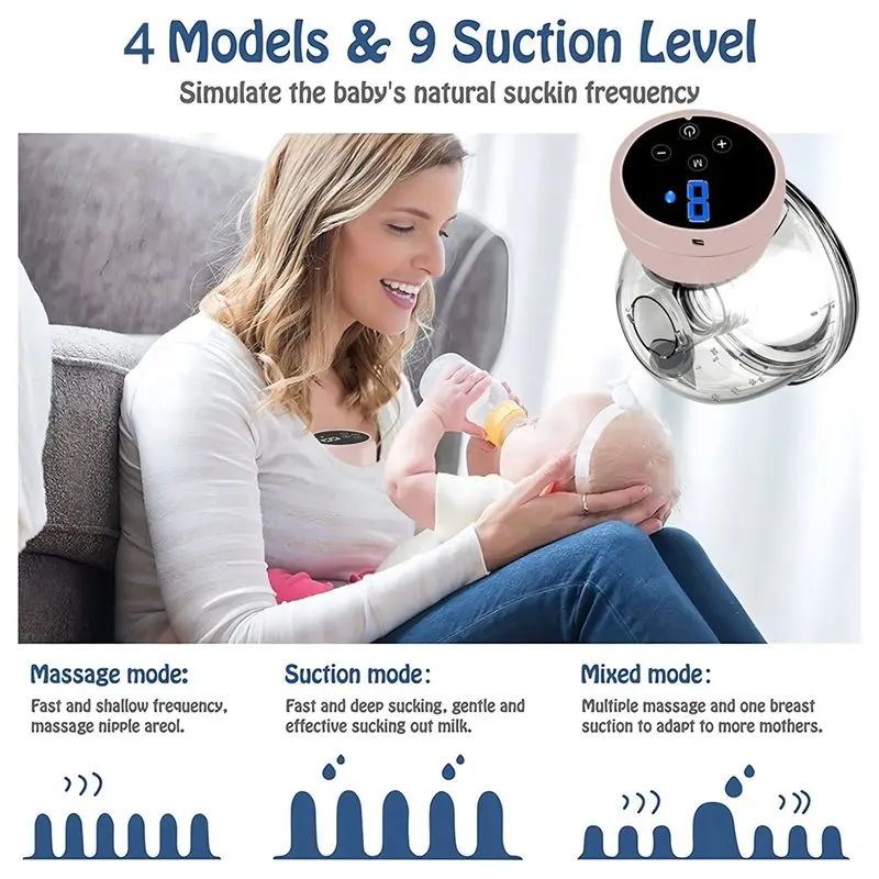 ABVI-bande-lait électrique Portable mains libres Portable silencieux confort extracteur de lait collecteur 1 pièces