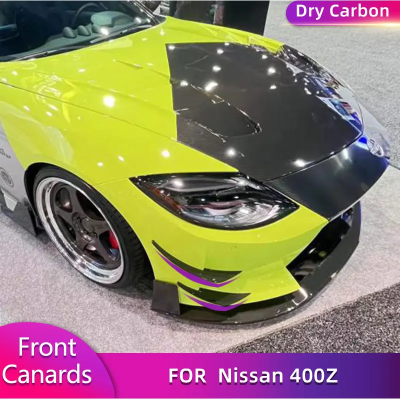 

Автомобильный передний бампер из углеродного волокна для Nissan 400Z 2023, гоночные передние плавники