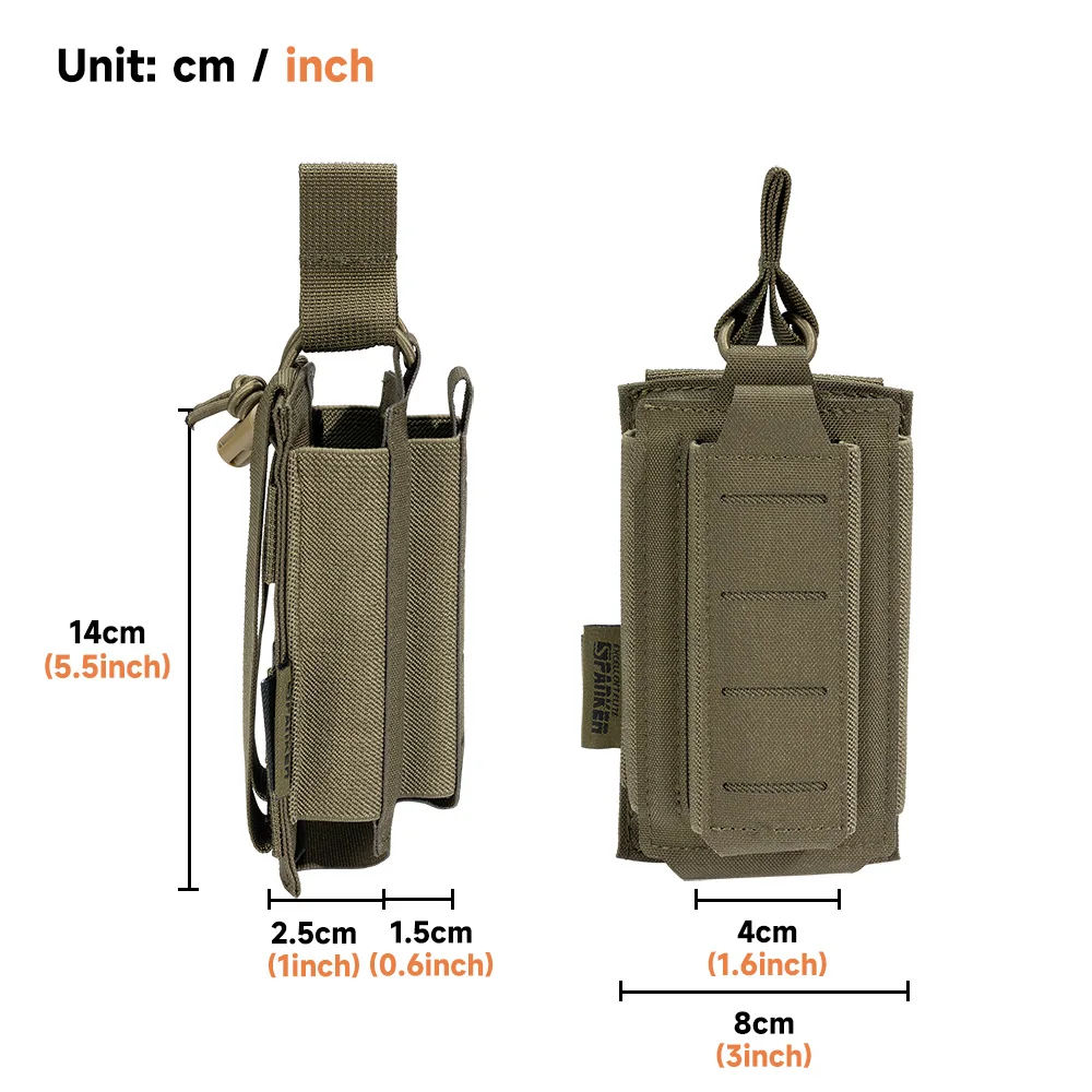 500D Tactical Molle Magazine Pouch Holder Open Top Single Double Rifle Pistol Mag Carrier for M4 M16 AK AR Glock M1911