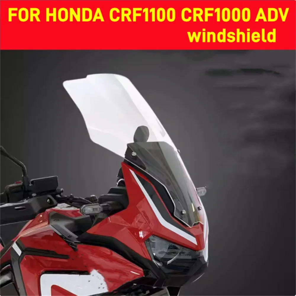 For Honda Africa Dual Cylinder CRF1100 CRF1000 ADV Modified with High Windshield Front Windshield Accessories