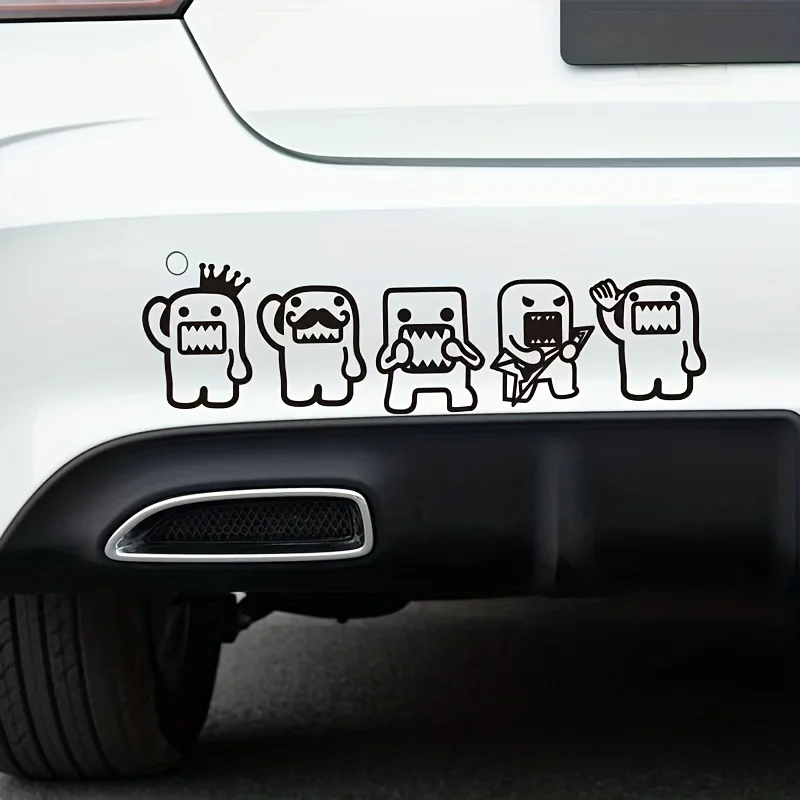 Fun Reflective Domo Kun Car Sticker,Waterproof Window Decal for Rear Windshield,E-Bike,Motorcycle & Laptop Decor