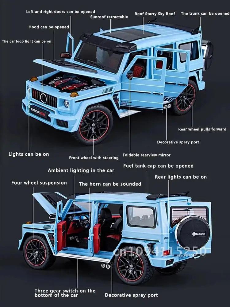 جديد 1:18 بنز الديكور سبيكة سيارة نموذج محاكاة الصوت والضوء سيارة G800 عودة Suv الصبي لعبة هدية سحب لعبة على الطرق الوعرة جمع