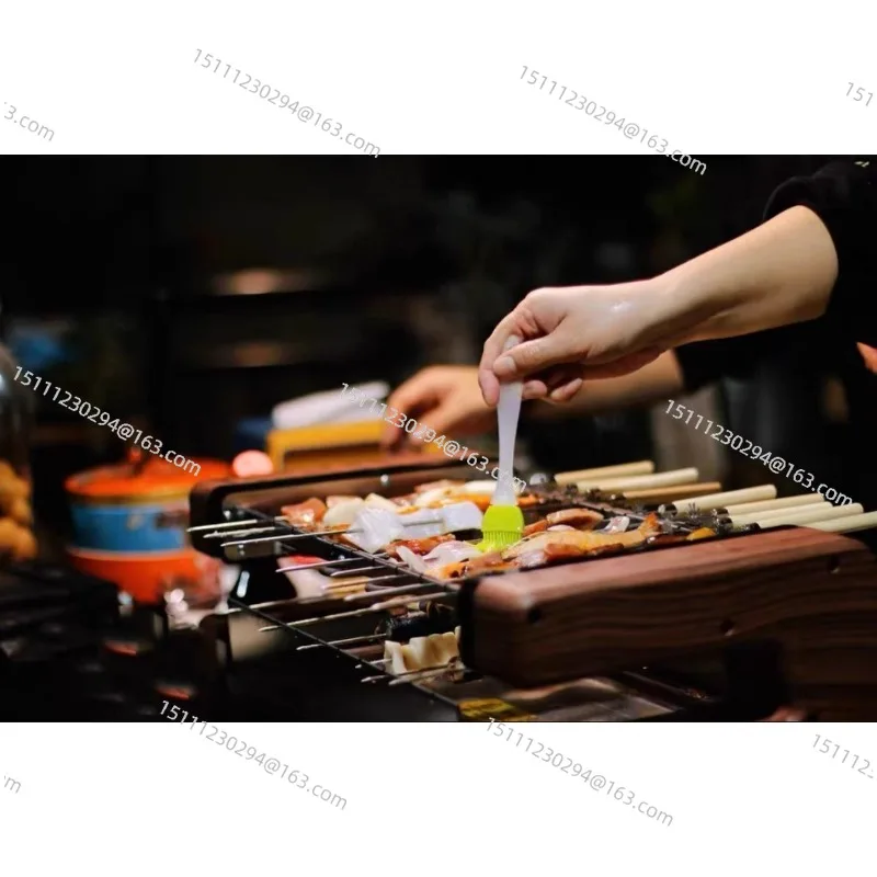 Household smokeless barbecue grill electric grill stove grill skewer multi-function