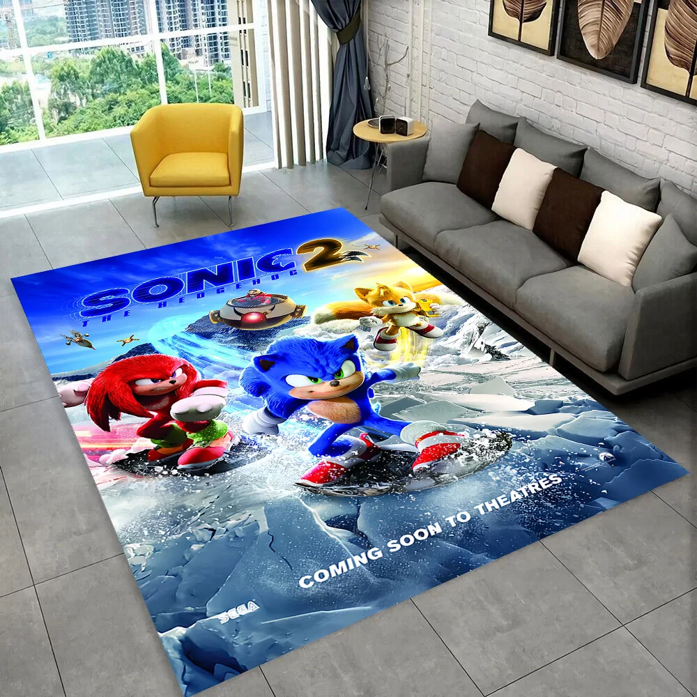 سجادة منطقة كلاسيكية كرتونية ثلاثية الأبعاد S-Sonik ، سجادة لغرفة المعيشة وغرفة نوم الأطفال أريكة ممسحة ديكور ، سجادة أرضية مضادة للانزلاق للعب الأطفال