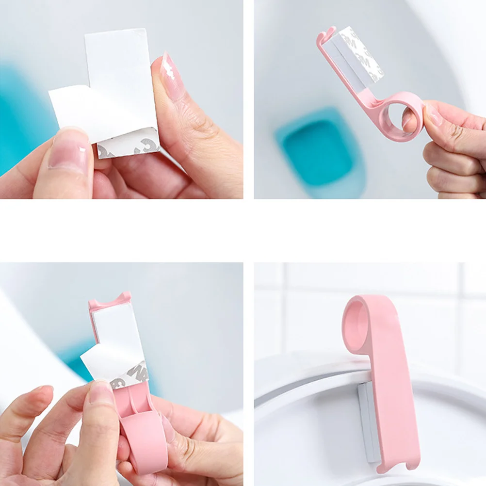 

5Pcs Toilet Seat Cover Lifter PP Durable Anti-Touching Handle Toilet Lid Riser Comfortable Use for Elderly