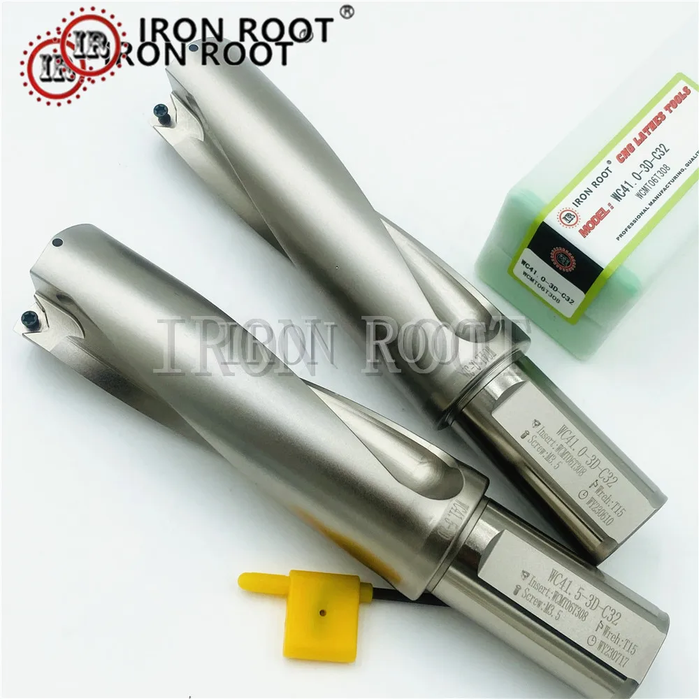 IRON ROOT U Drill 3D Drilling Depth 41-45 CNC Drilling Tool Indexable U Deep Hole Drill Violent Drill Suitable For WCMX06T308