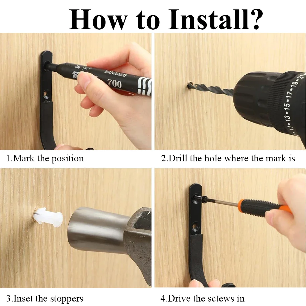 Sollbry 12 Pezzi Ganci Appendiabiti Da Parete, Ganci Appendiabiti Retrò - Foto 9