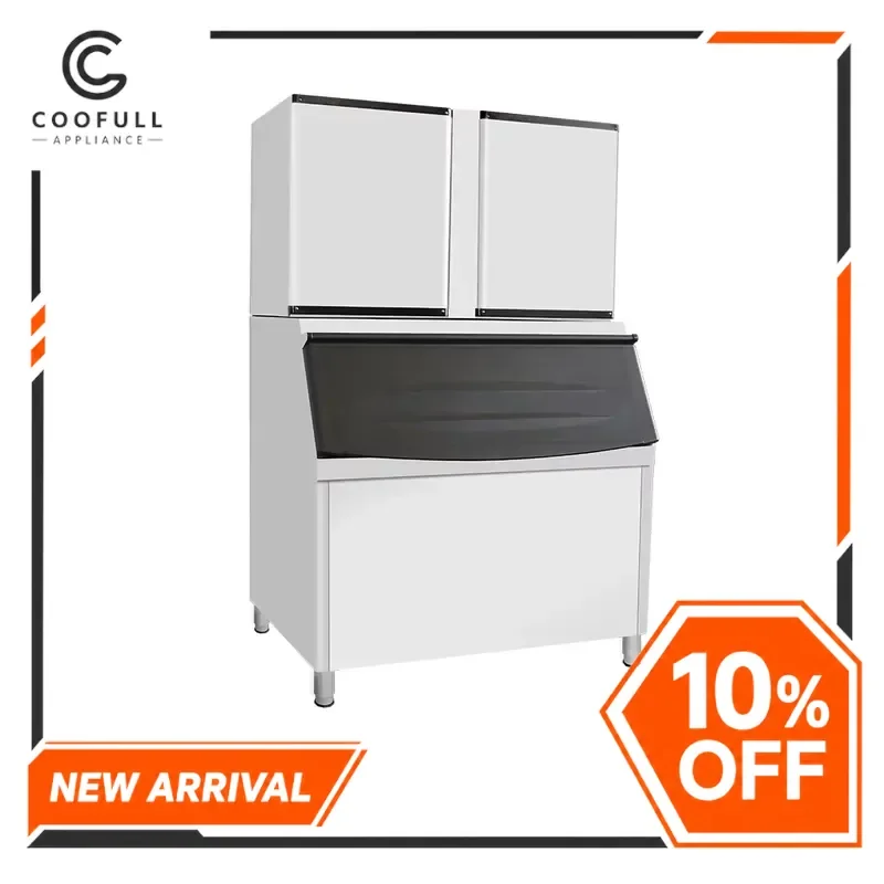 680kg Day Commercial Cube Ice Maker Water Cooled High Capacity Ice Machine for Restaurant Bar Food Shop Business Use