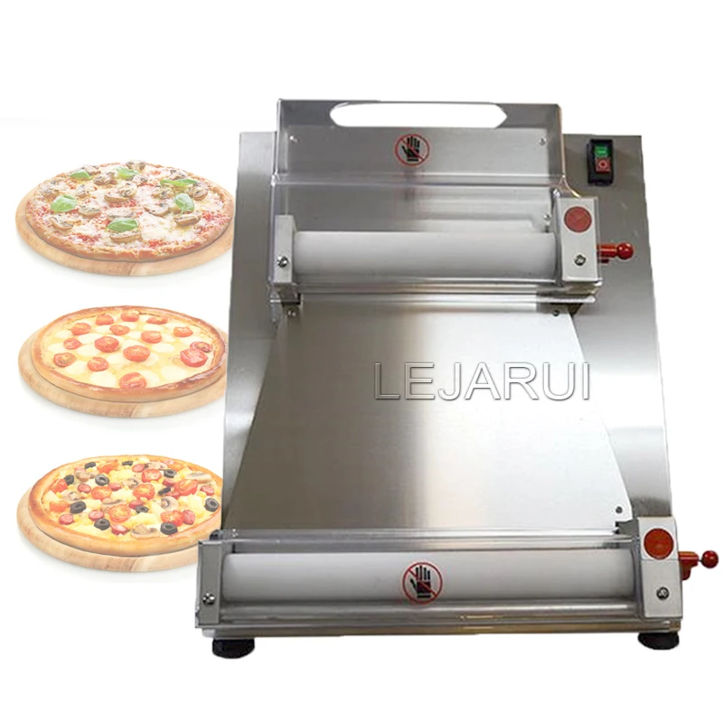 LEJARUI Electric Pizza Dough Roller Machine Stainless Steel Max 12 Inch Pizza Dough Press Machine Sheeter Food Processor